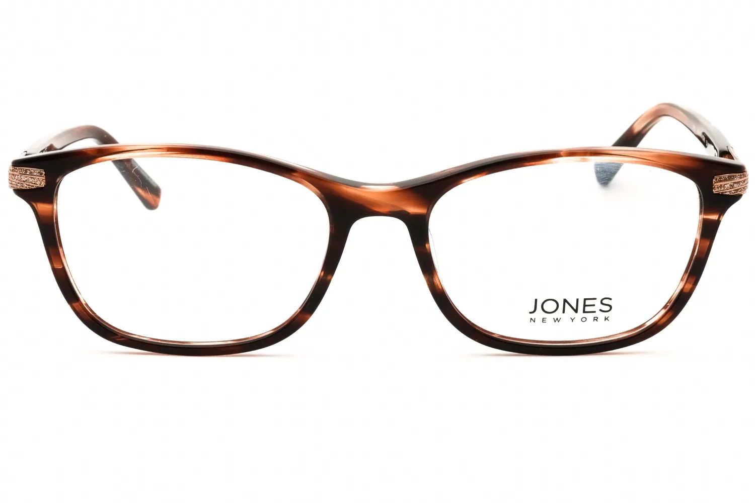 Jones New York J768 0BRO Eyeglasses Brown Horn 53mm Women 2