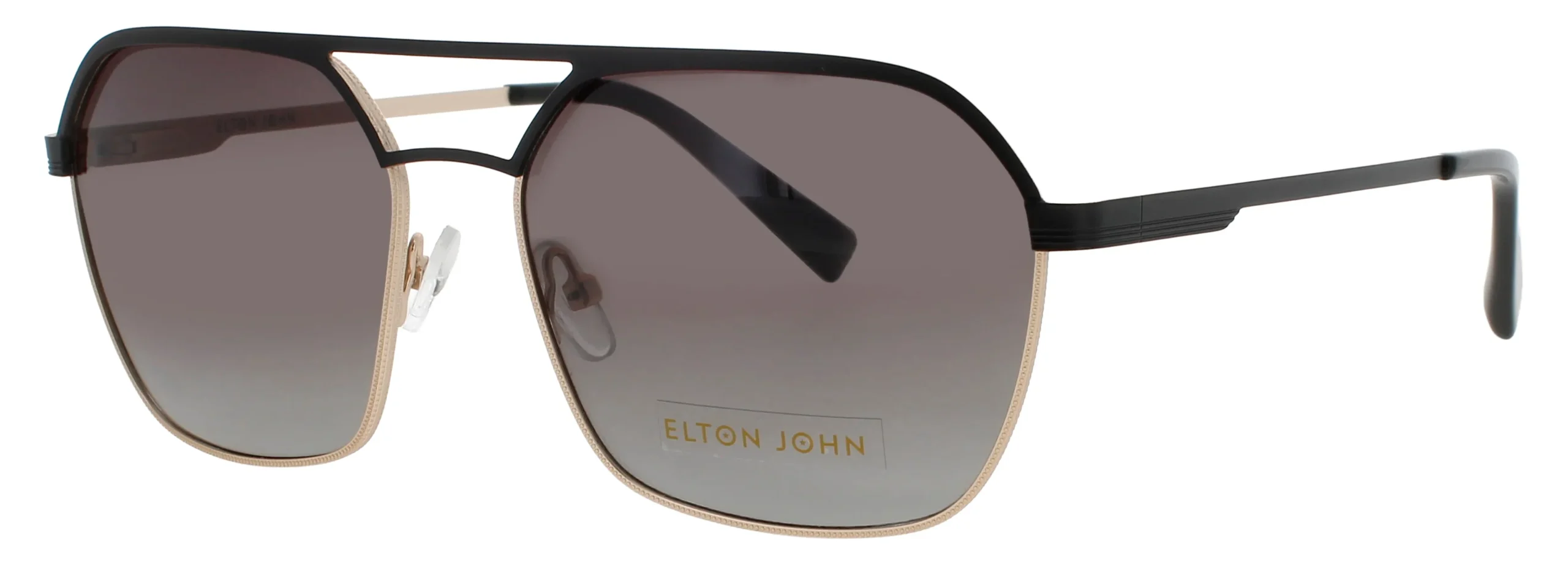 Elton John RED CARPET LBKGD Sunglasses Black Gold 57mm Unisex