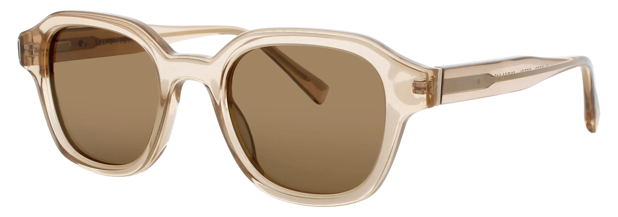 Elton John GLITTER BGEGL Sunglasses Beige Rose Gold 53mm Women