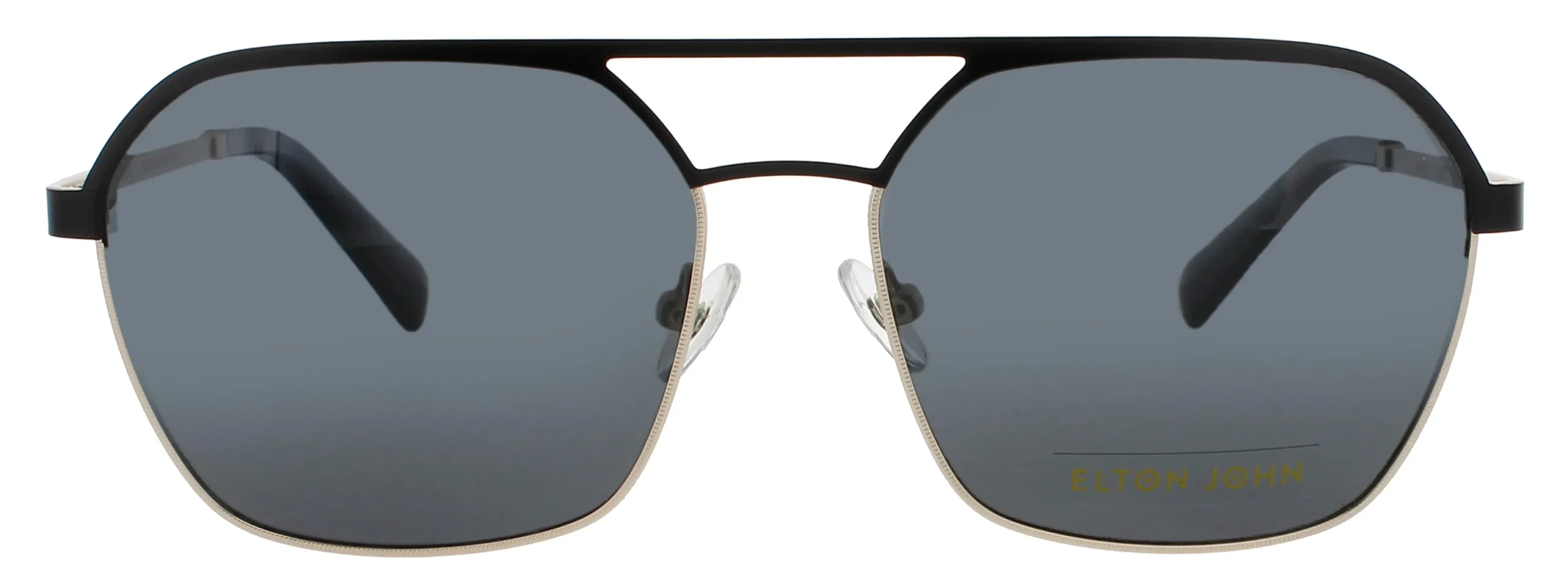 Elton John SHADE 2 LBKGD Sunglasses Black Gold 57mm Unisex 2