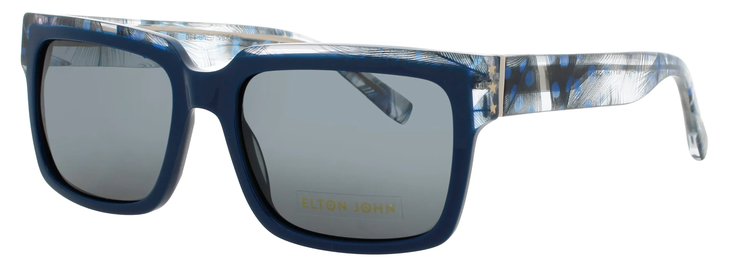 Elton John HONKYCAT NVYTR Sunglasses Navy Feather 54mm Women