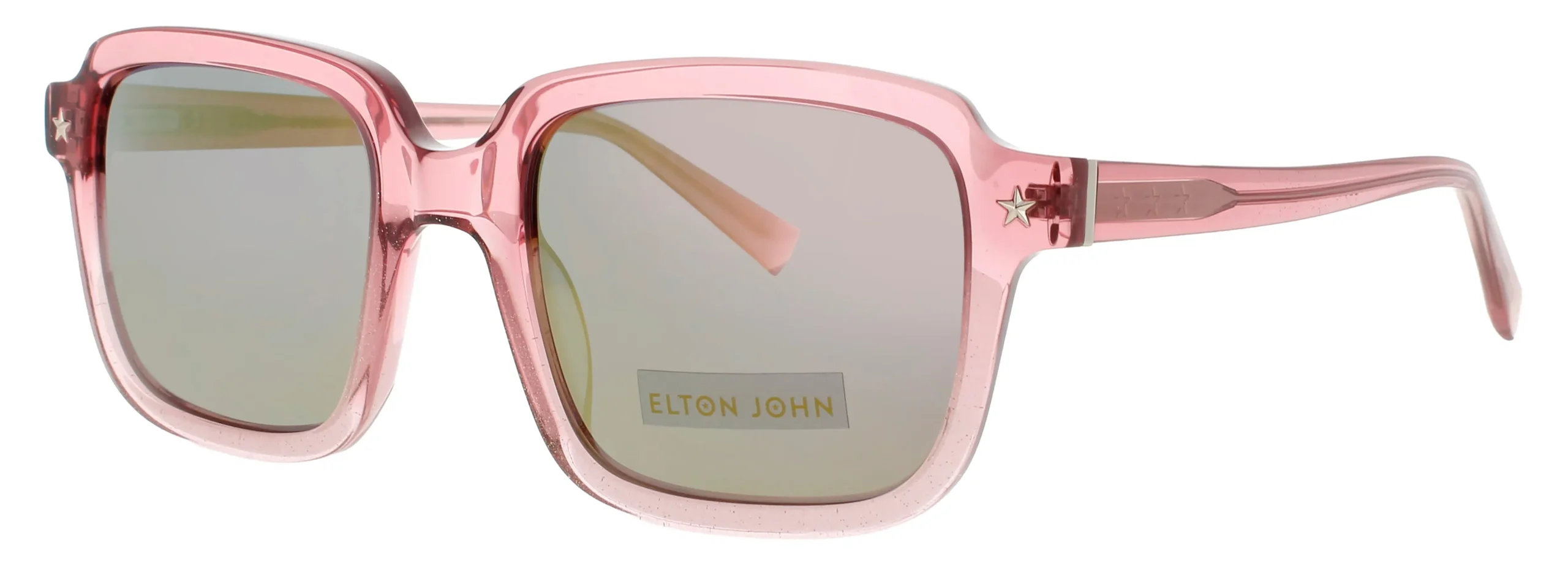 Elton John CLOUD RSEGL Sunglasses Rose Glitter 51mm Women