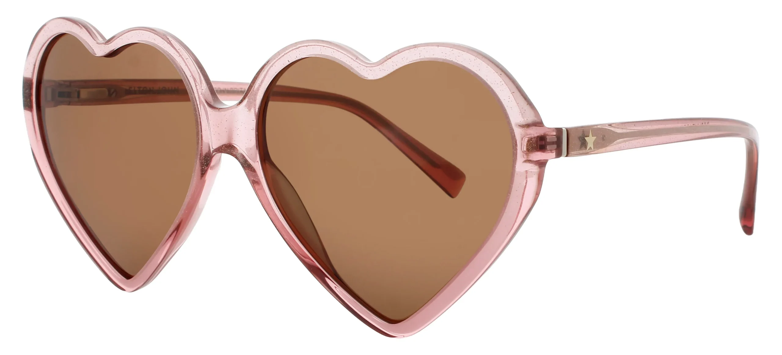 Elton John DGBYHEART GLPINK Sunglasses Glitter Pink 60mm Women