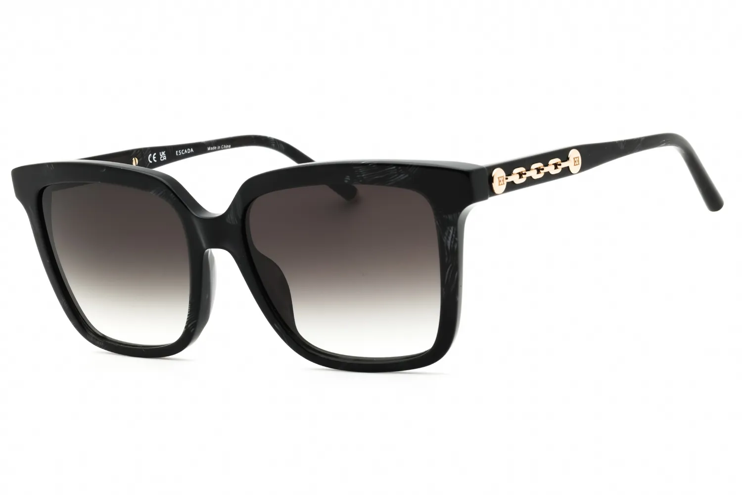 Escada SESE61 0981 Sunglasses Shiny Black 55mm Women
