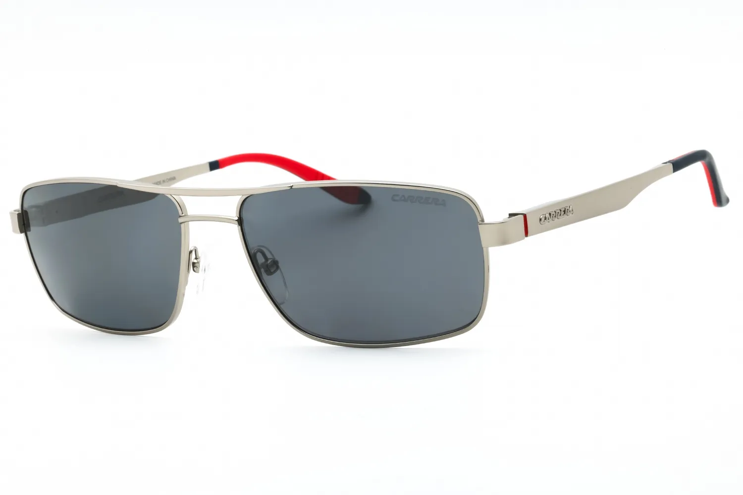 Carrera 8011/S 0R81 DY Sunglasses Matte Ruthenium (dy Gray Flash Silver Pz Lens) 58mm Men