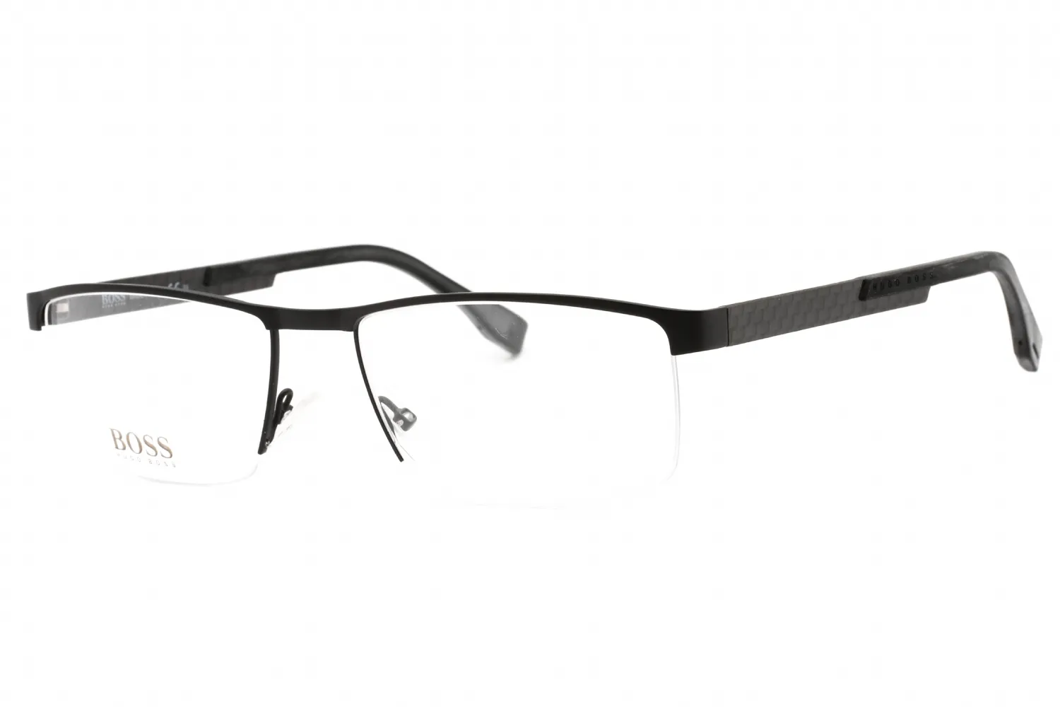 HUGO BOSS 0734 0KCQ 00 Eyeglasses Black Carbon 58mm Men