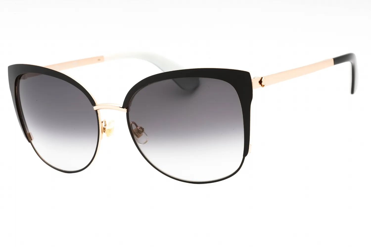 Kate Spade Genice/S 0RRC 00 Sunglasses Black Gold (f8 Gray Gradient Lens) 57mm Women 3