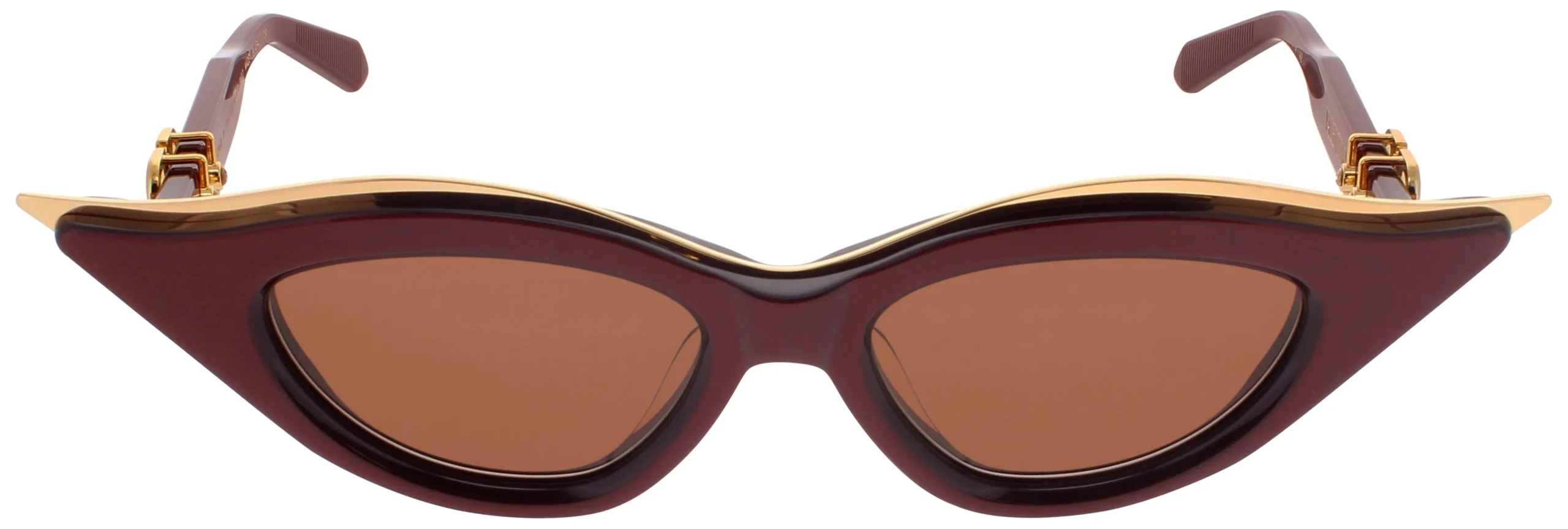 Valentino V-GOLDCUT-II BDX - GLD Sunglasses Bordeaux 49mm Women 2