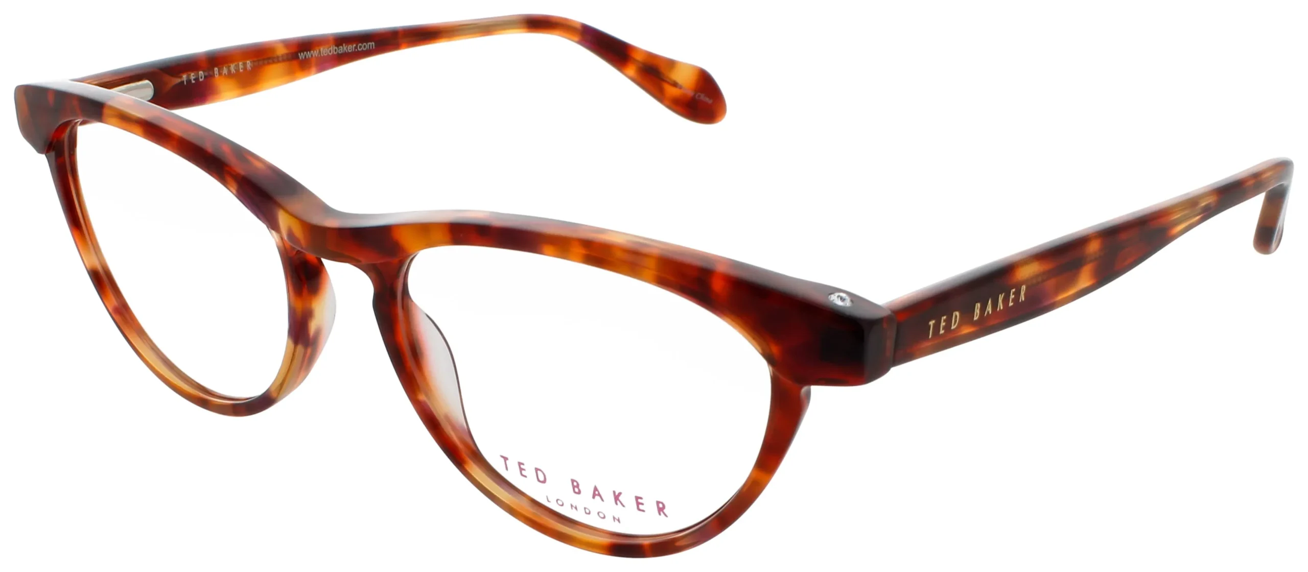 Ted Baker B713 DEM Eyeglasses Demi Amber 50mm Women