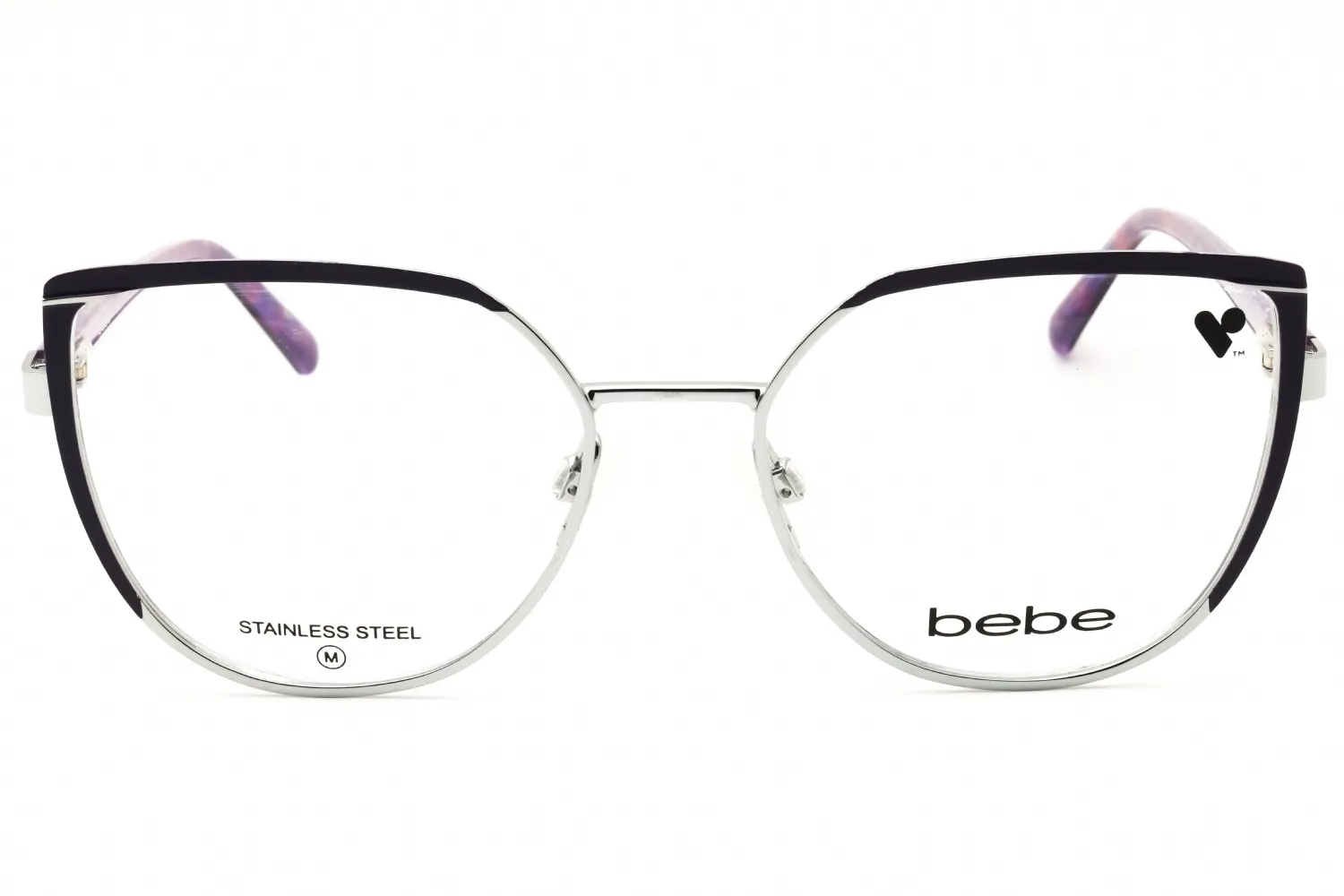Bebe BB5219 040 Eyeglasses Silver 52mm Women 2
