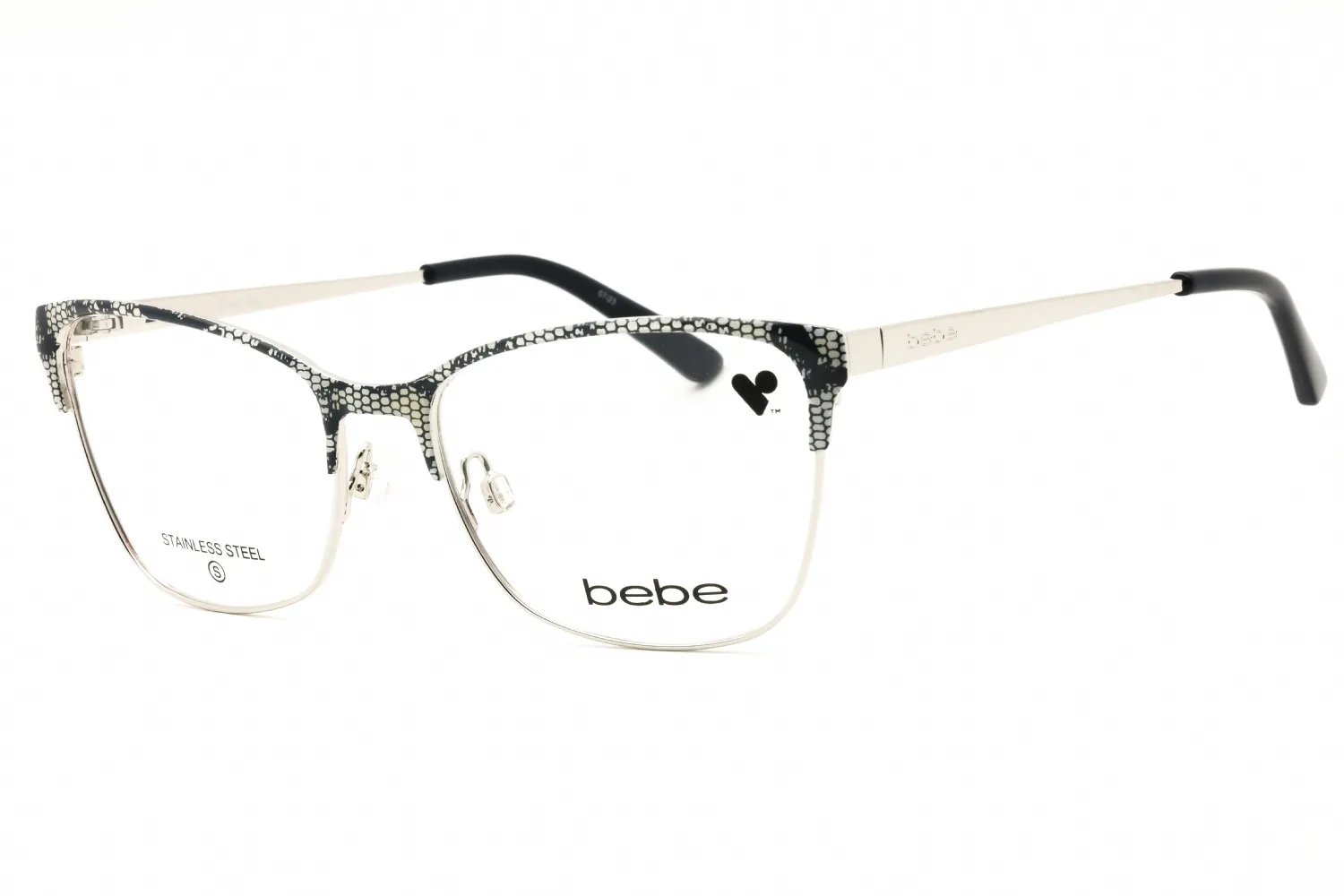 Bebe BB5221 410 Eyeglasses Navy Lace 52mm Women