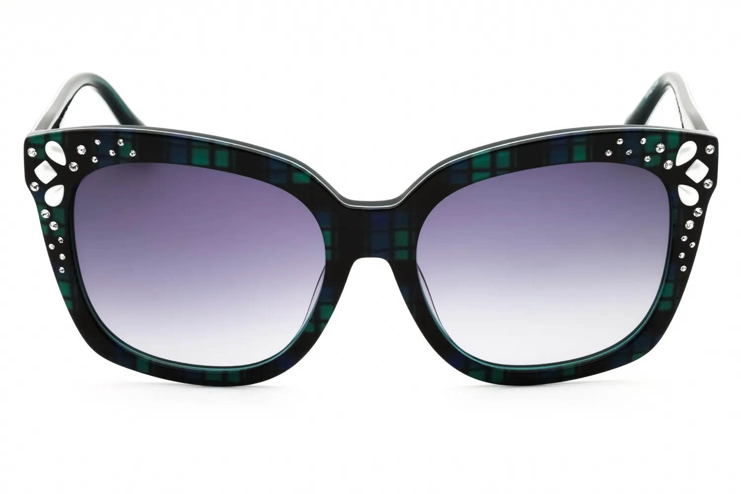 Draper James DJ7013 400 Sunglasses Blue Plaid 55mm Women 2