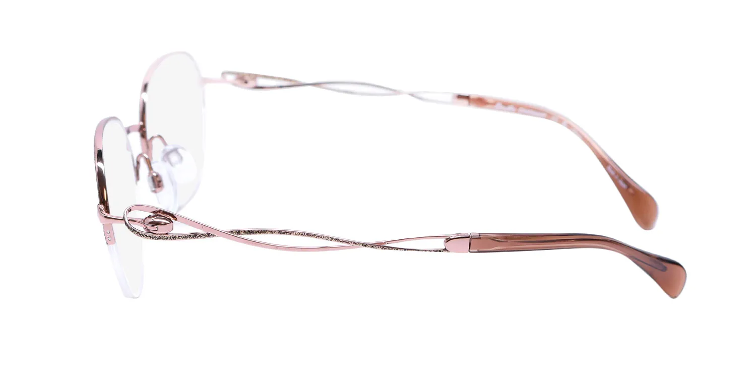 Charmant 2164 lb Eyeglasses Light Brown 49mm Women 4