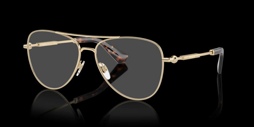 Burberry 0BE1386 1109 Eyeglasses Light Gold 57mm Unisex