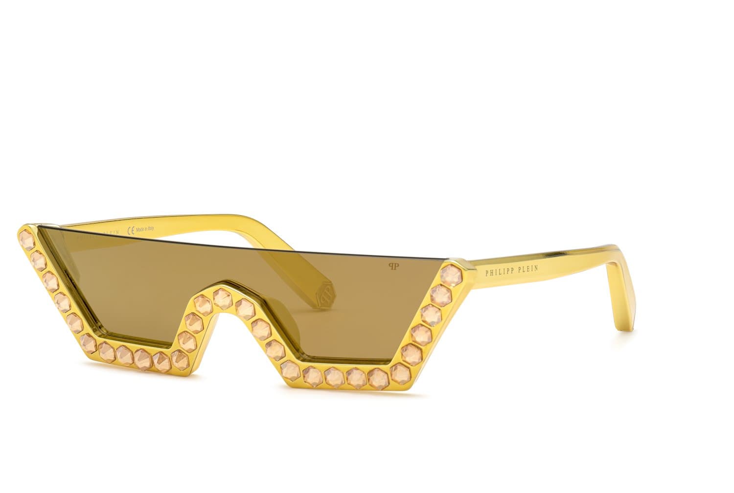 Philipp Plein SPP031S GLGD Sunglasses Gold 140mm Women