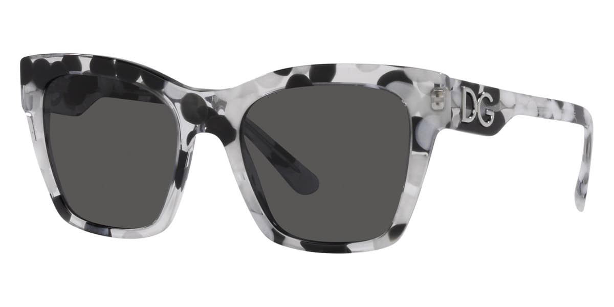 Dolce & Gabbana DG4384 336187 Sunglasses Black White Bubble 53mm Women
