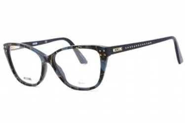 Moschino MOS583 0EDC 00 Eyeglasses Black Blue Havana 54mm