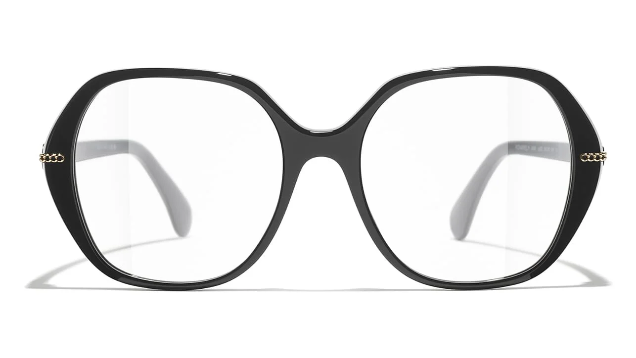 Chanel 3458 c.622 Eyeglasses Black 54mm Unisex 2