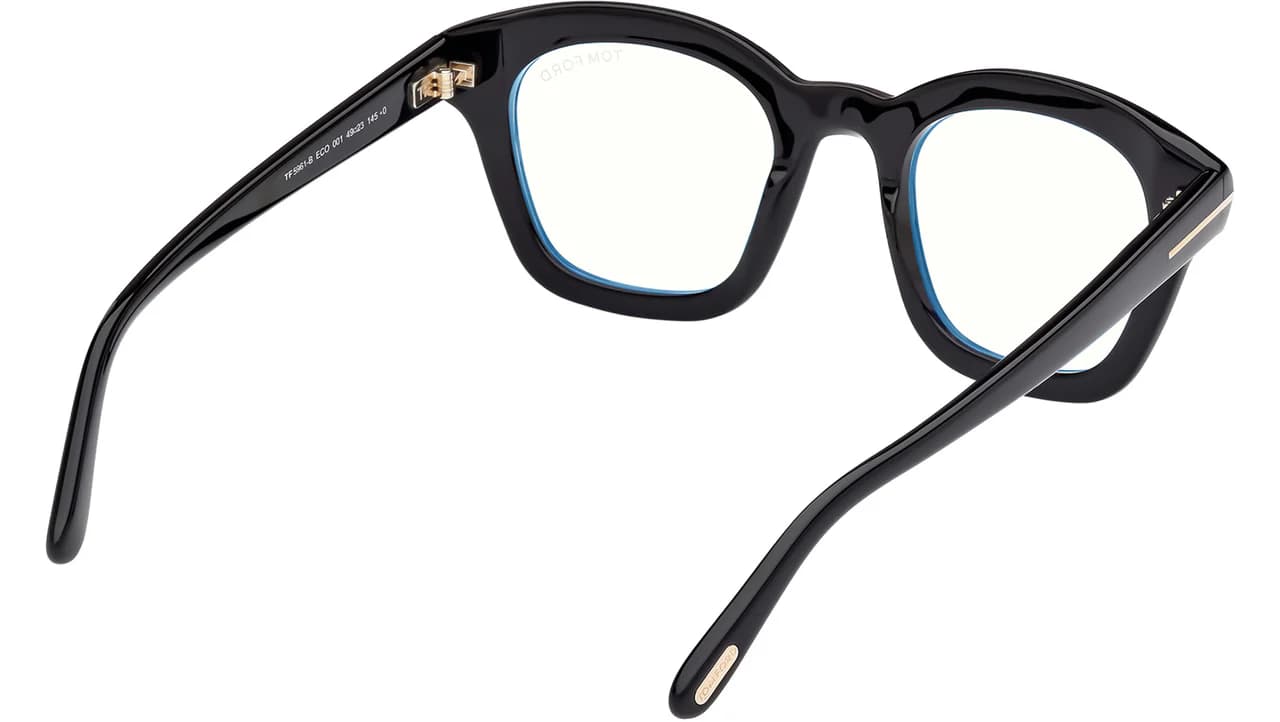 Tom Ford FT5961B 001 Eyeglasses Shiny Black 49mm Men 5