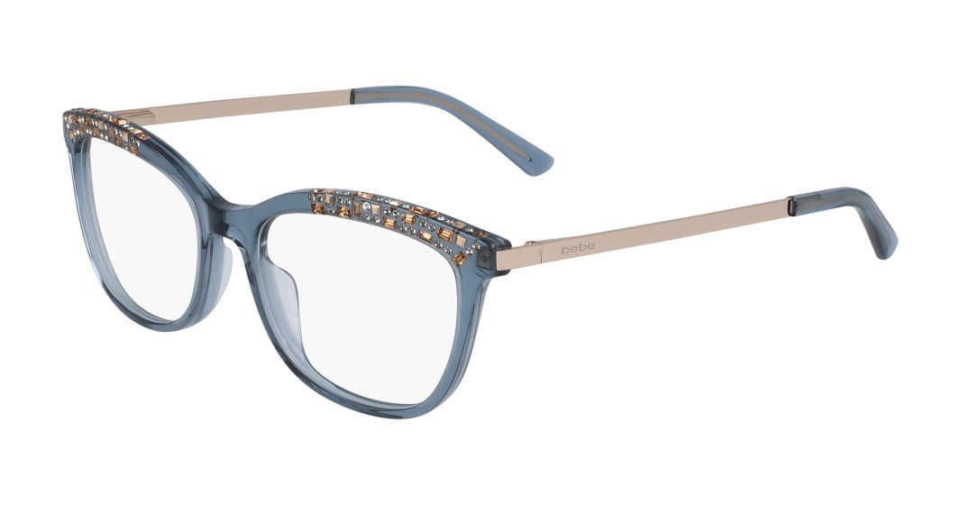 Bebe BB5179 450 Eyeglasses Aqua Crystal 52mm Women