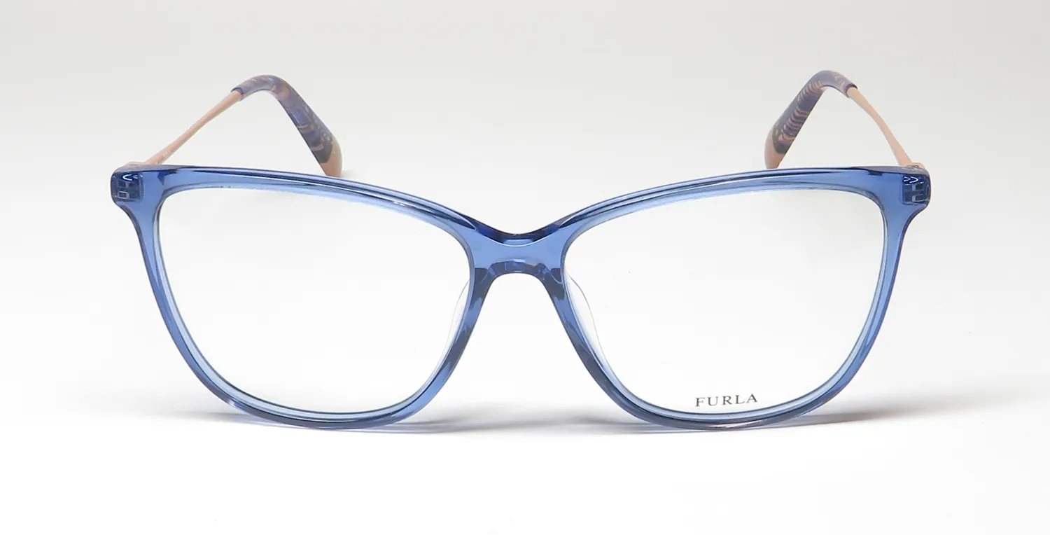 Furla Vfu200 0u11 Eyeglasses Transparent Blue 54mm 3