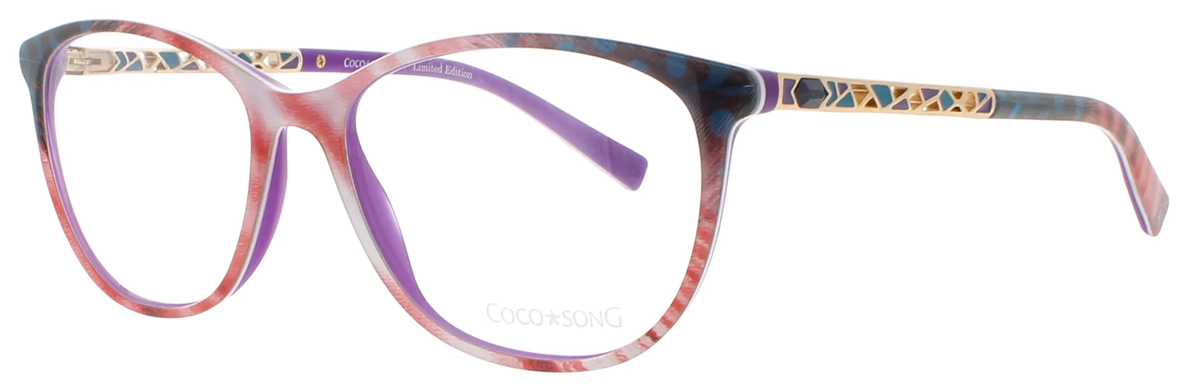 Coco Song LIFE STYLE C02 Eyeglasses Red Purple 54mm Women