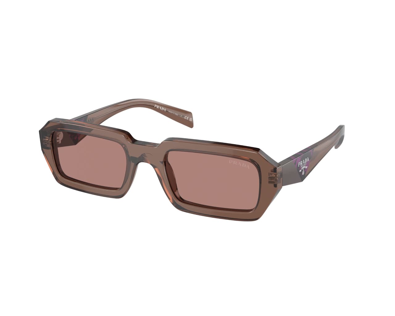 Prada SPR A12 17O-60B PR A12S Sunglasses Brown 140mm Women