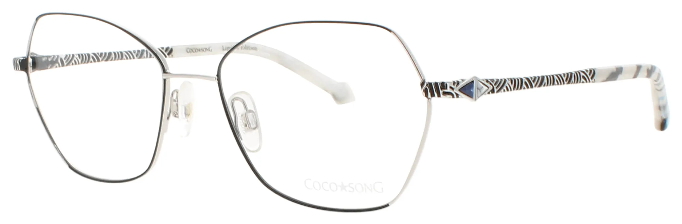 Coco Song BROKEN WINGS C01 Eyeglasses Silver 54mm Women
