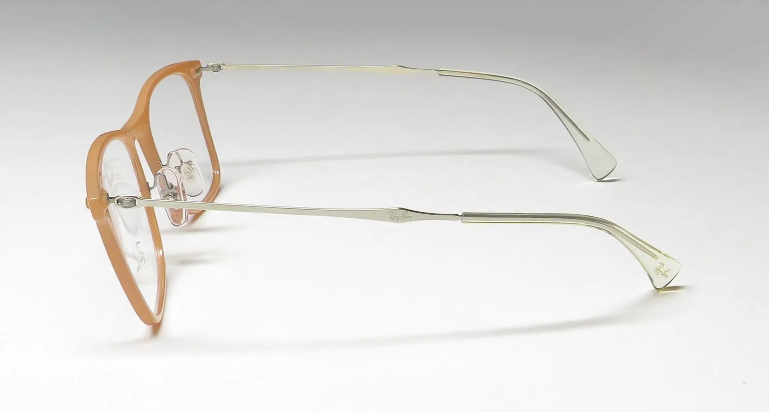 Ray-Ban 7086 5642 Eyeglasses Pink Beige 49mm Unisex 4