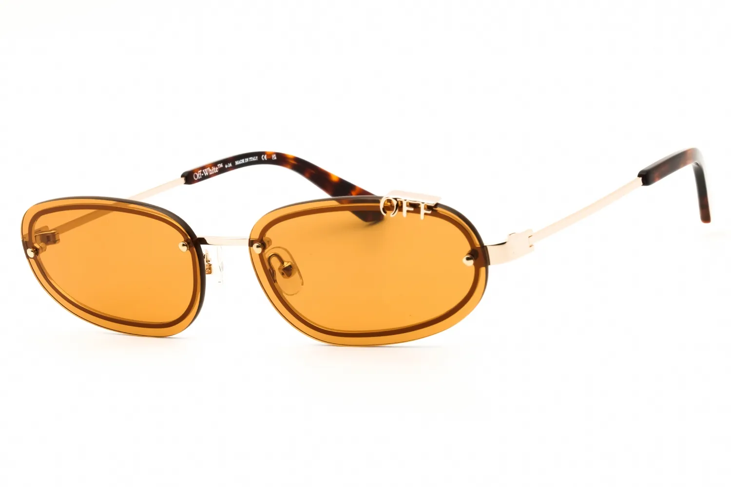 Off White MIAMI13M 7662 Sunglasses Golden Brown 60mm Women