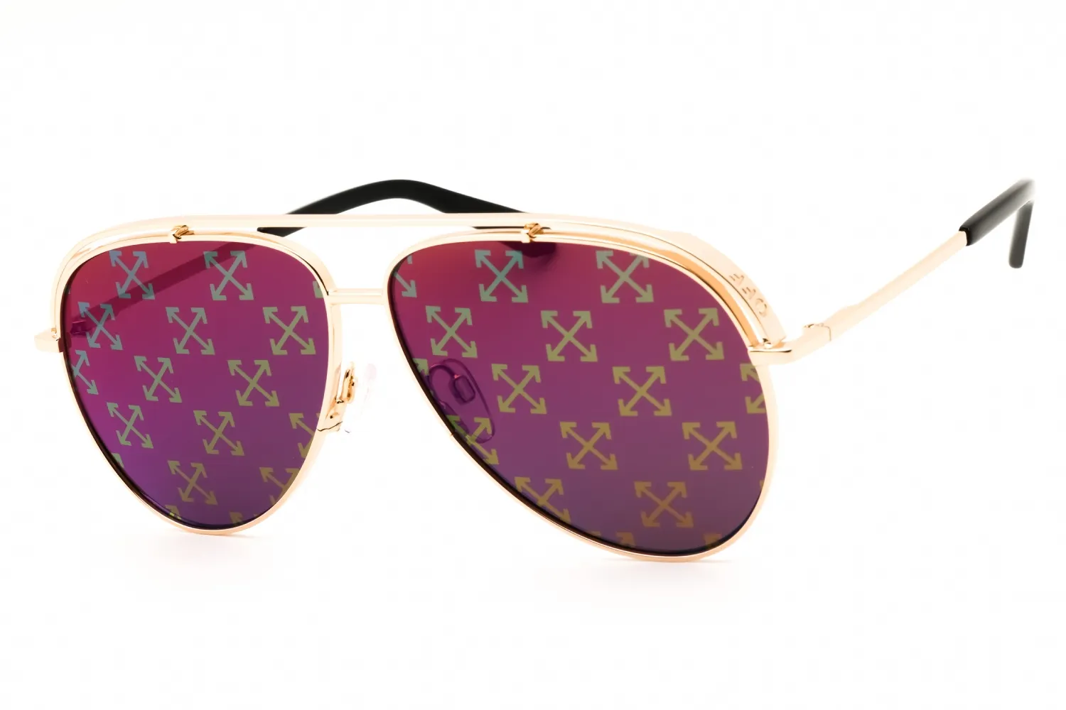 Off White WINNER 7655 Sunglasses Gold Brown 62mm Unisex