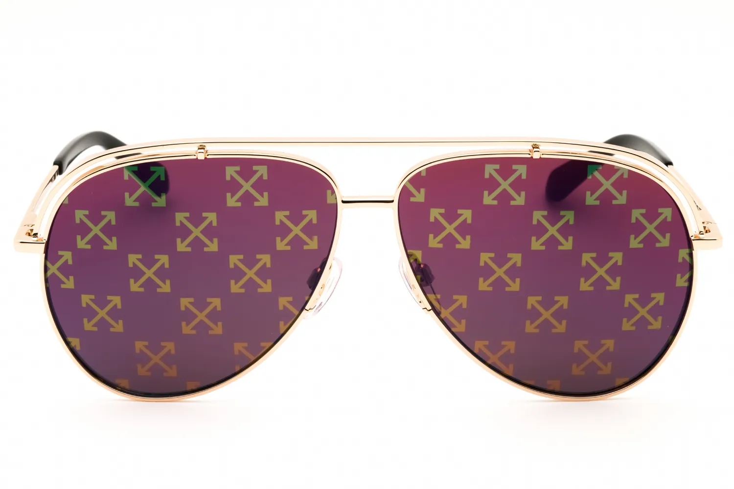 Off White WINNER 7655 Sunglasses Gold Brown 62mm Unisex 2