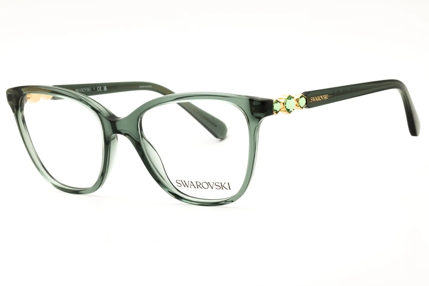 Swarovski SK2020 1043 Eyeglasses Transparent Green 52mm Women
