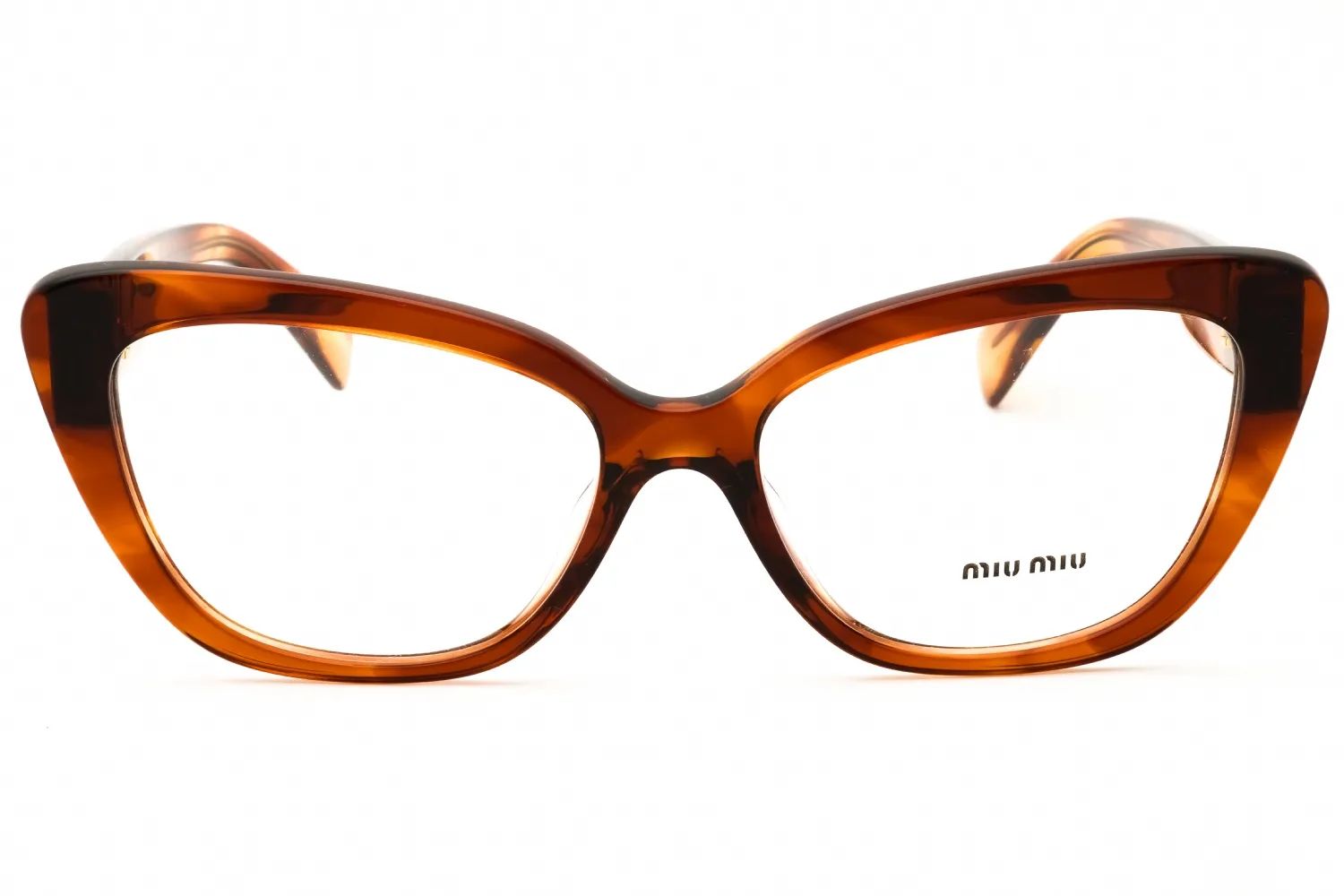 Miu Miu 0MU 05VV 11Q1O1 Eyeglasses Striped Tobacco 55mm Women 2