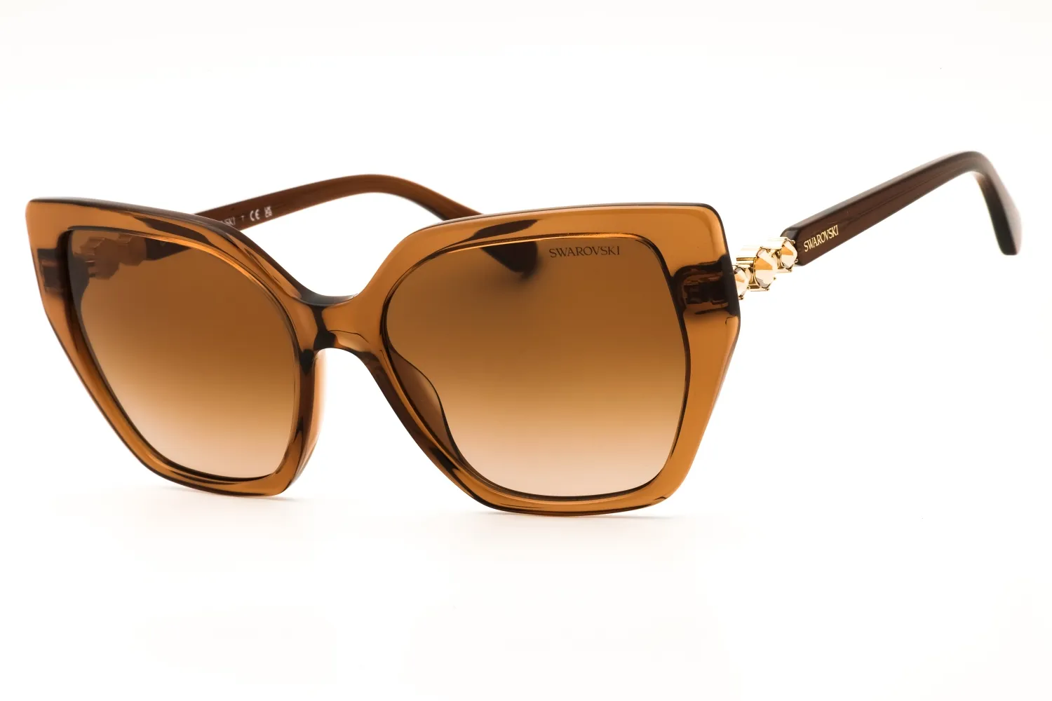 Swarovski SK6016 106713 Sunglasses Transparent Brown 56mm Women