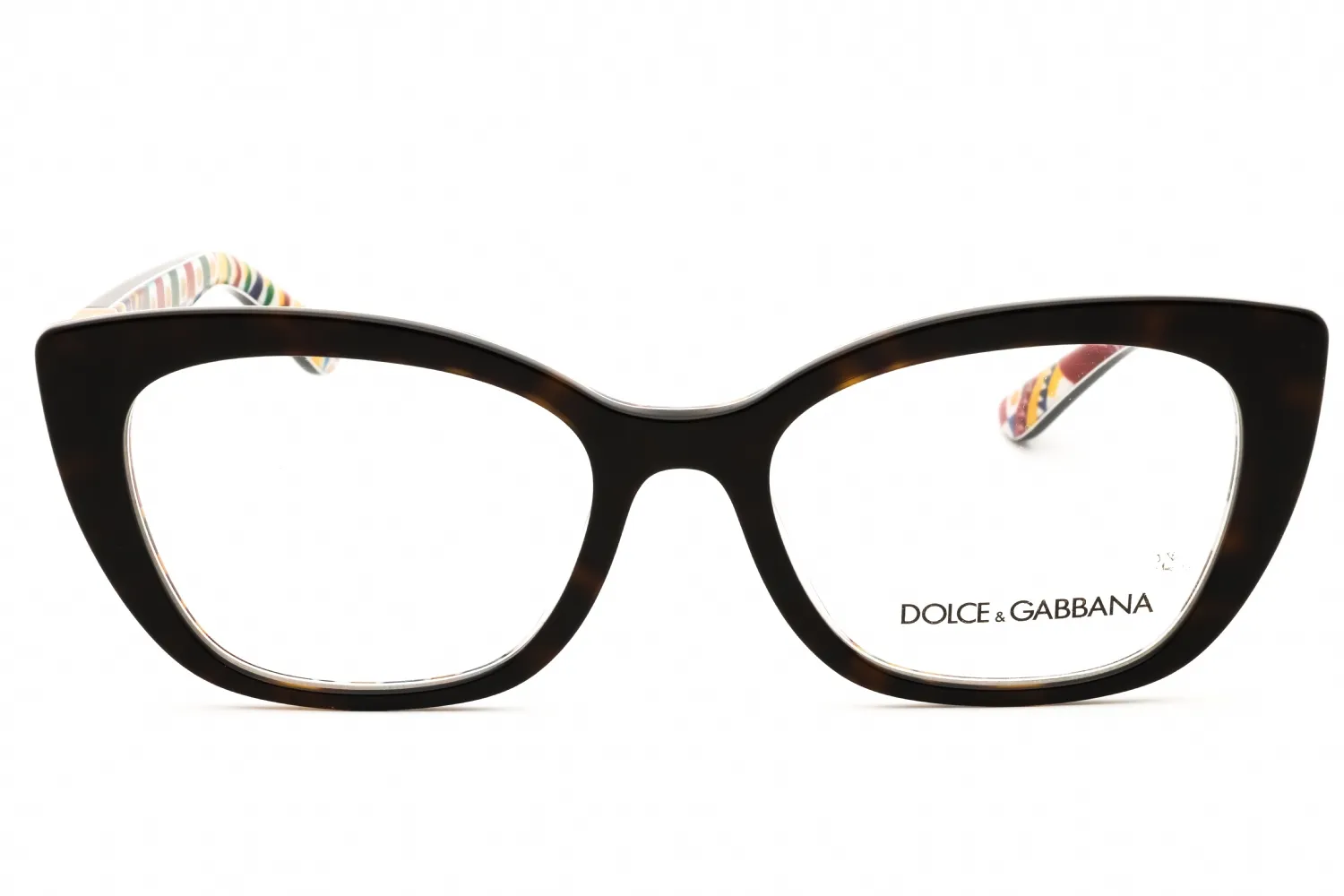 Dolce & Gabbana 0DG3398 3217 Eyeglasses Dark Tortoise On Carretto Print 54mm Women 2