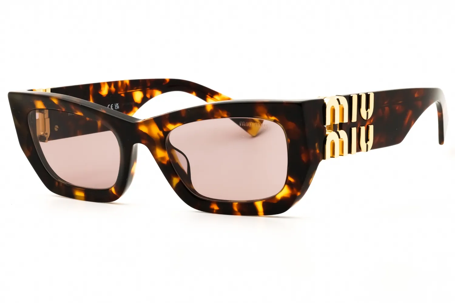 Miu Miu 0MU 09WS 14L20I Sunglasses Honey Havana 53mm Women