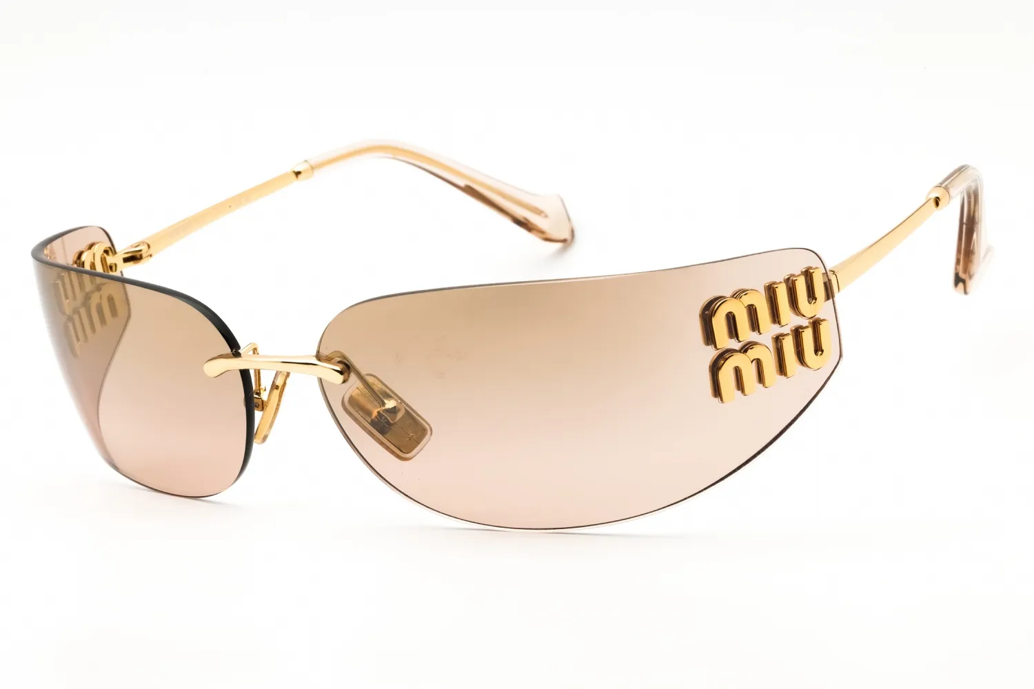 Miu Miu 0MU A51S 5AK20P Sunglasses Gold 75mm Women
