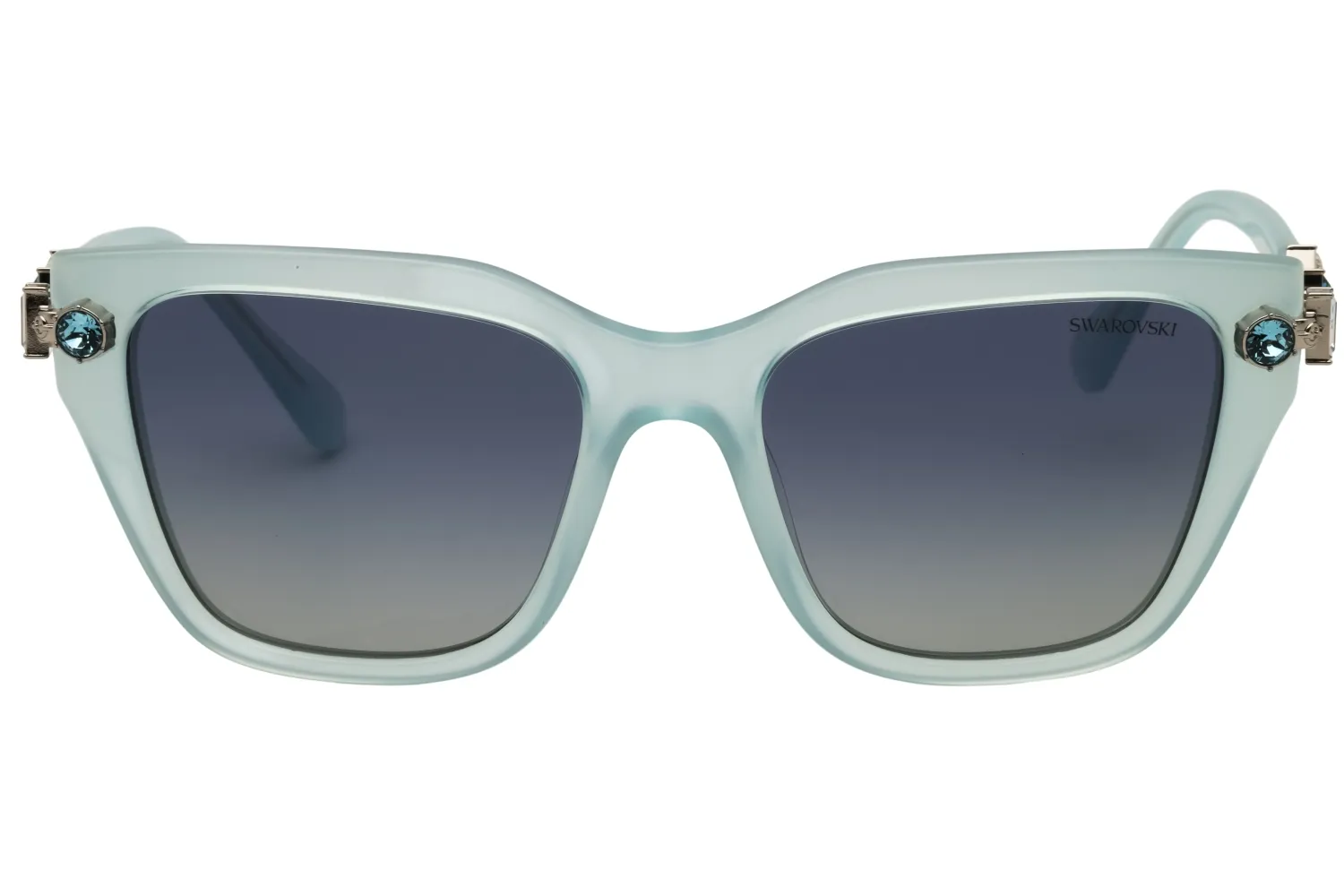 Swarovski SK6041 10244L Sunglasses Transparent Sky Blue 53mm Women 2