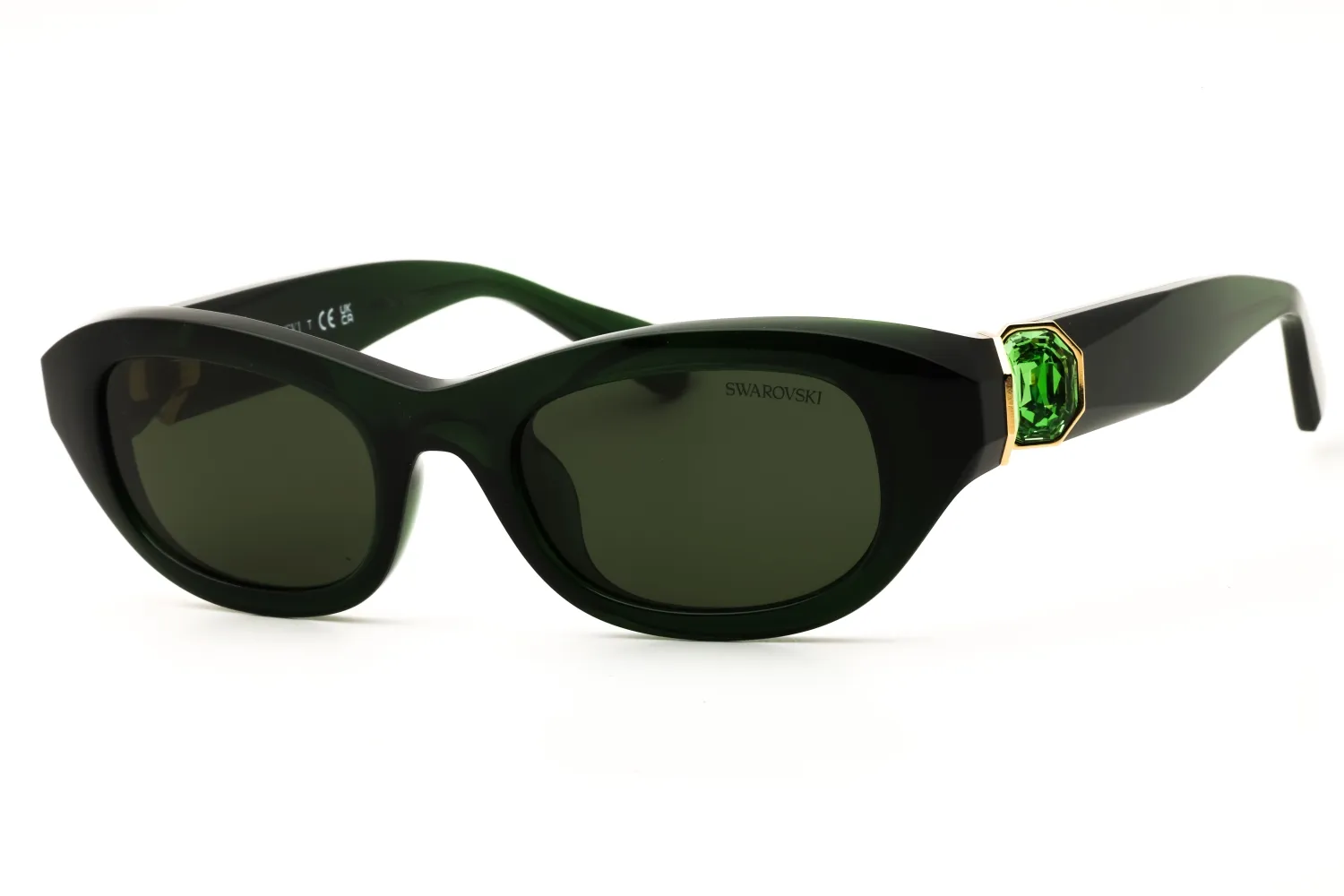 Swarovski SK6036U 108171 Sunglasses Milky Dark Green 50mm Women