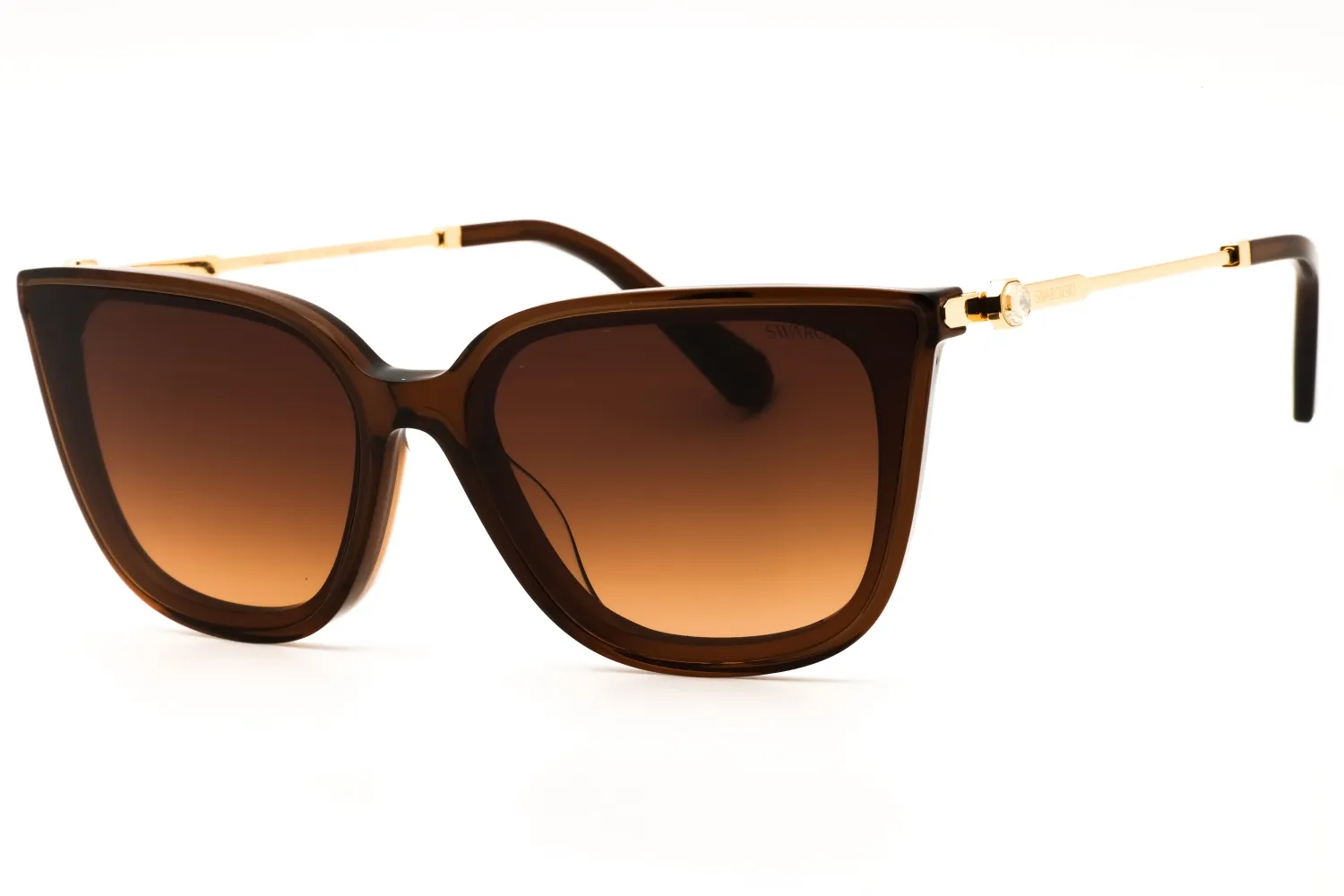 Swarovski SK6054D 108474 Sunglasses Transparent Brown 63mm Women