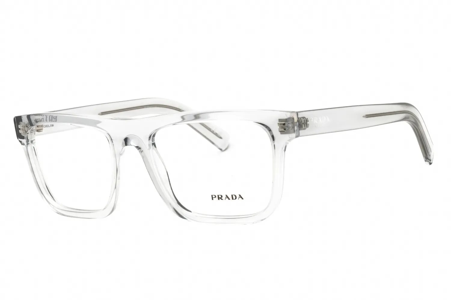 Prada 0PR C03V 17P1O1 Eyeglasses Crystal Grey 55mm Men