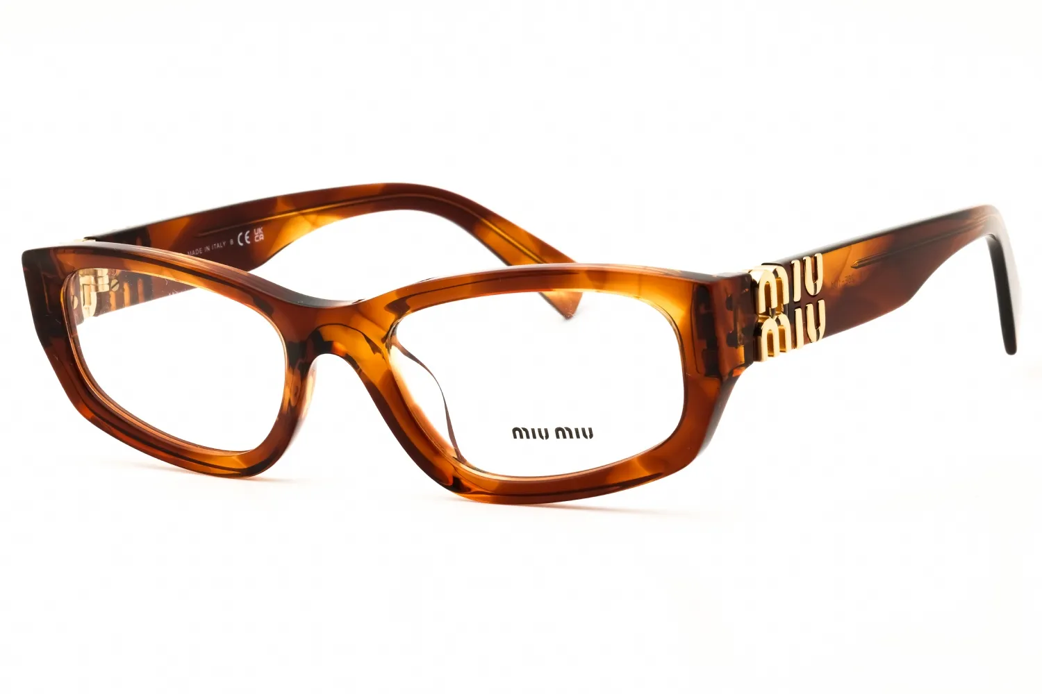 Miu Miu 0MU 04YV 26E1O1 Eyeglasses Striped Tobacco 52mm Women