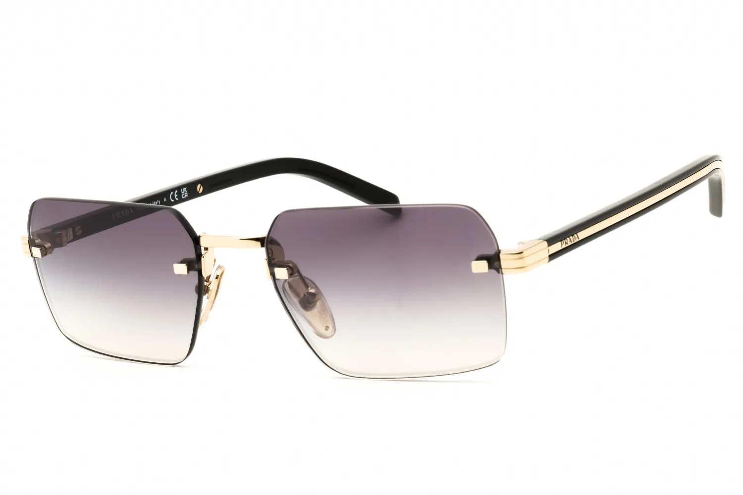 Prada 0PR D55S ZVN60W Sunglasses Pale Gold 55mm Unisex