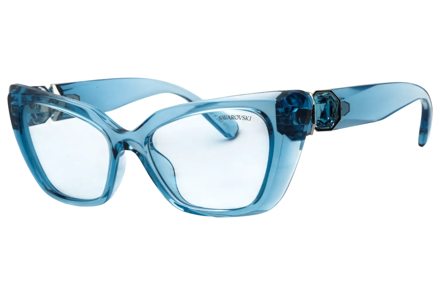 Swarovski SK6047 107872 Sunglasses Transparent Light Blue 54mm Women