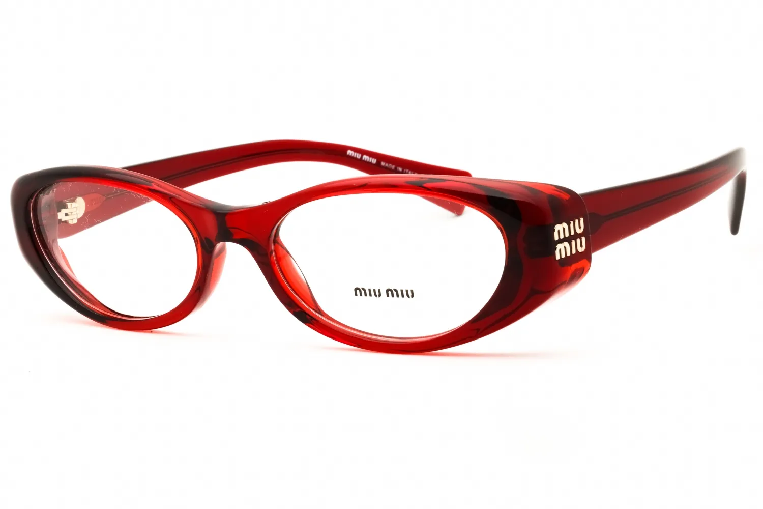 Miu Miu 0MU 03ZV 25M1O1 Eyeglasses Transparent Red 55mm Women