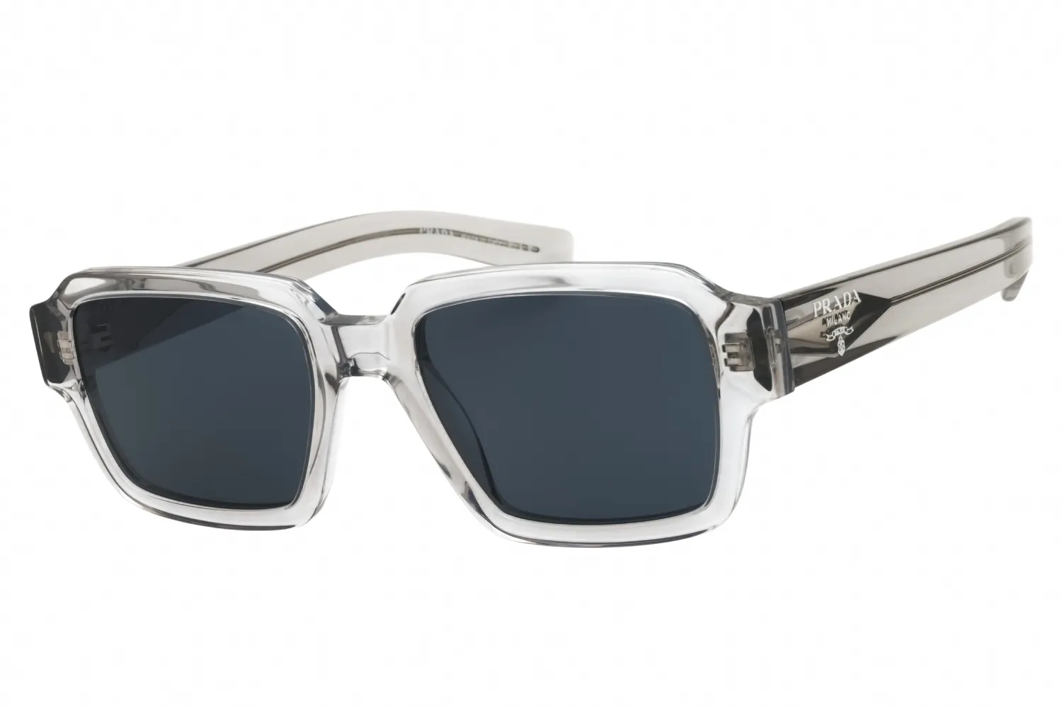 Prada 0PR 02ZS U430A9 Sunglasses Transparent Grey 52mm Men