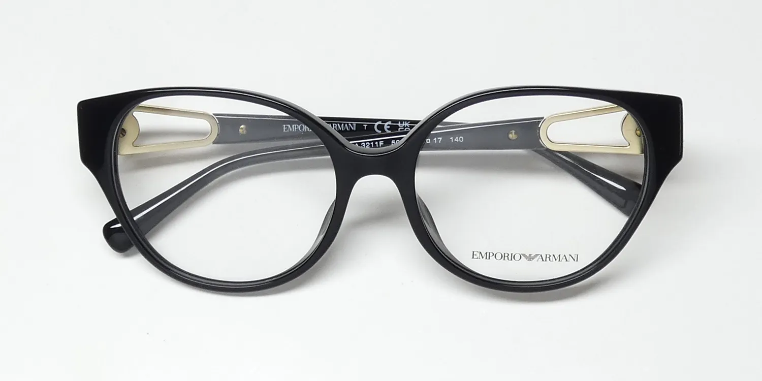 Emporio Armani 3211 5017 Eyeglasses Shiny Black 54mm 2