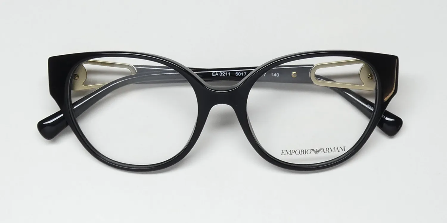 Emporio Armani 3211 5017 Eyeglasses Shiny Black 51mm 2