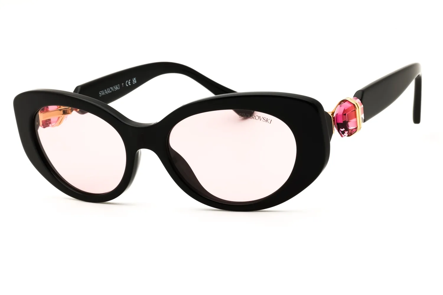 Swarovski SK6002 1001/5 Sunglasses Black 53mm Women